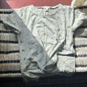 Avocado Print Gray T-Shirt - small